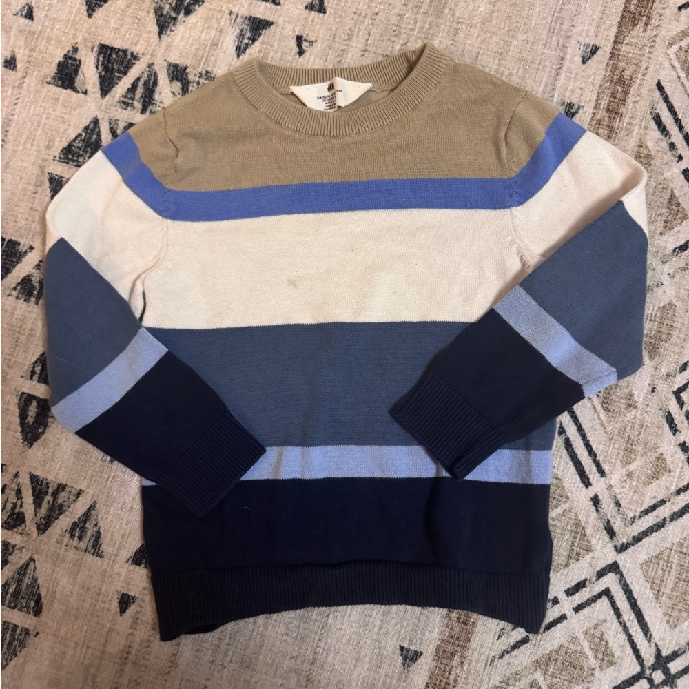 H&M Boys Striped Crew Sweater, Size: 5T/6